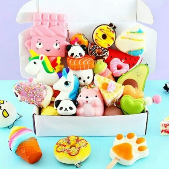 Squishy mystery bag 2 ct new food animals desserts style squishy Surprise - Picture 2 of 9